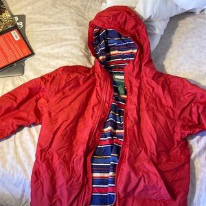 Kids L.L.Bean Red Rain Jacket